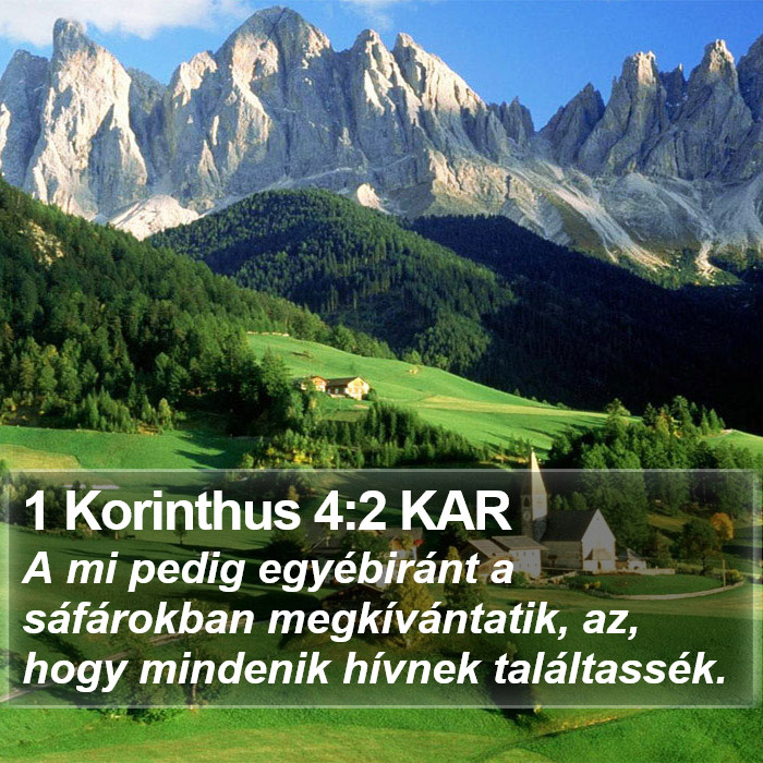 1 Korinthus 4:2 KAR Bible Study