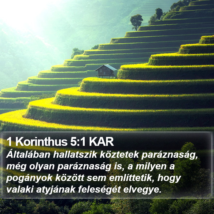 1 Korinthus 5:1 KAR Bible Study