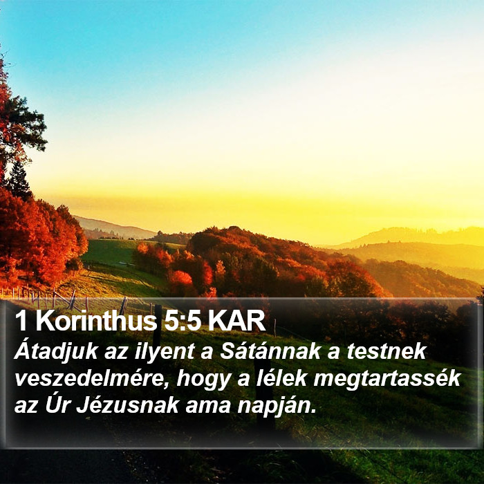 1 Korinthus 5:5 KAR Bible Study