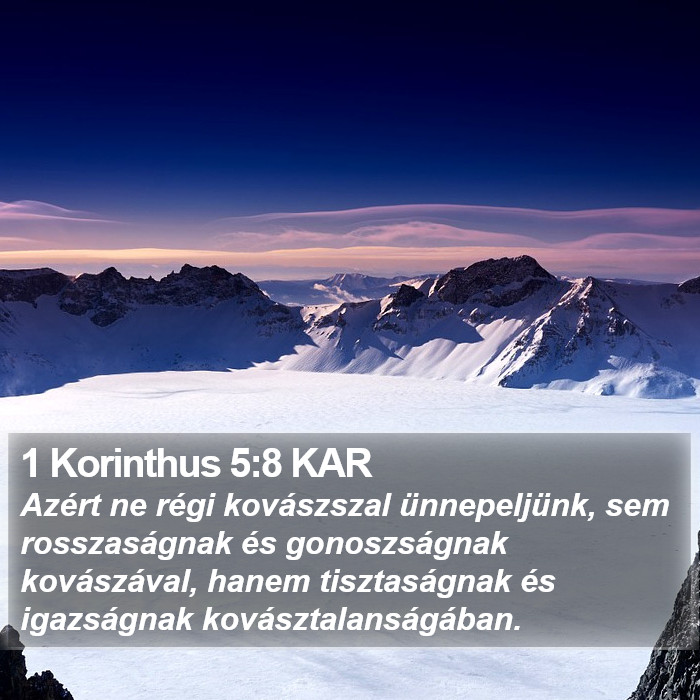 1 Korinthus 5:8 KAR Bible Study