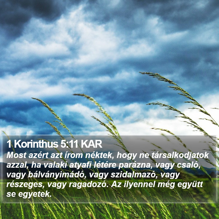 1 Korinthus 5:11 KAR Bible Study