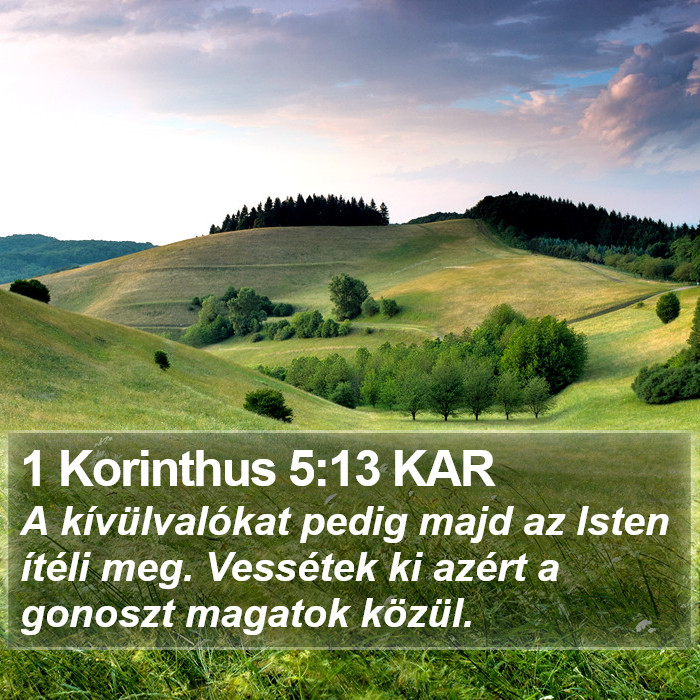 1 Korinthus 5:13 KAR Bible Study