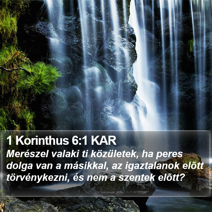 1 Korinthus 6:1 KAR Bible Study