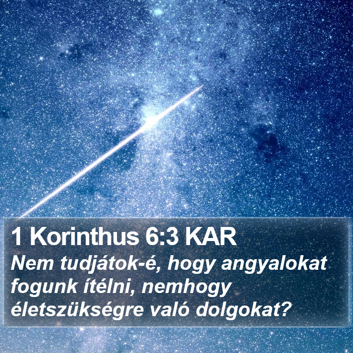 1 Korinthus 6:3 KAR Bible Study