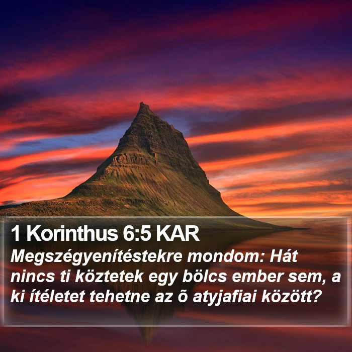 1 Korinthus 6:5 KAR Bible Study