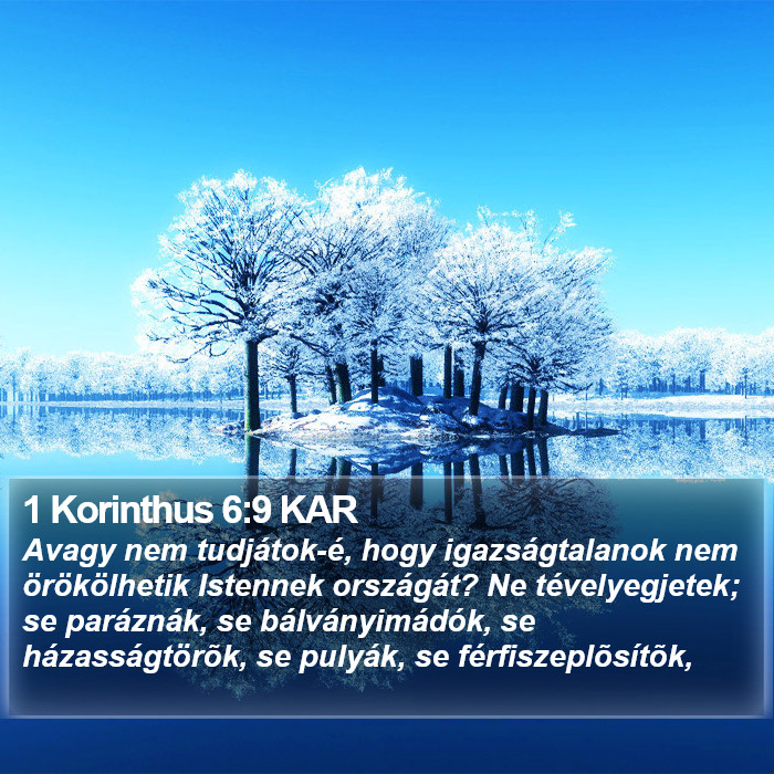 1 Korinthus 6:9 KAR Bible Study