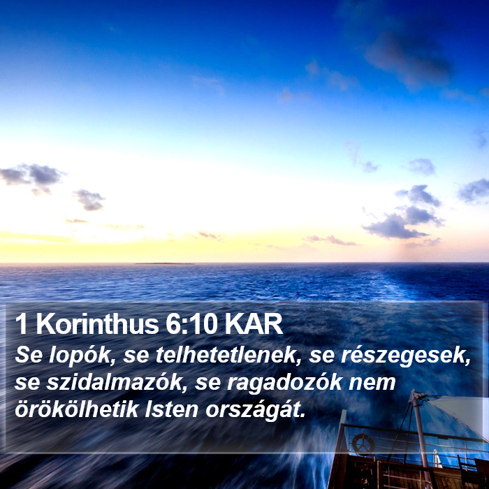 1 Korinthus 6:10 KAR Bible Study