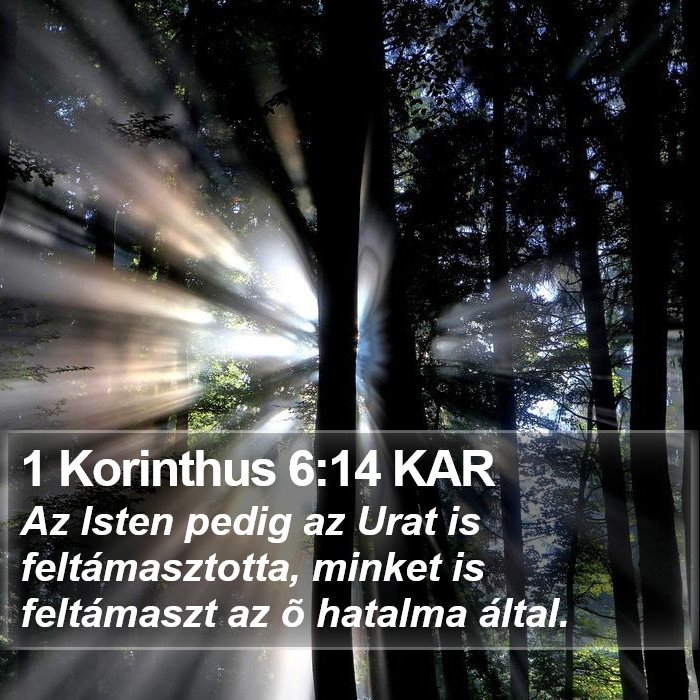 1 Korinthus 6:14 KAR Bible Study