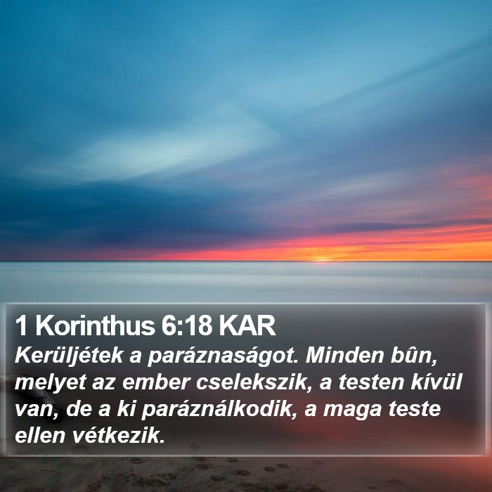 1 Korinthus 6:18 KAR Bible Study