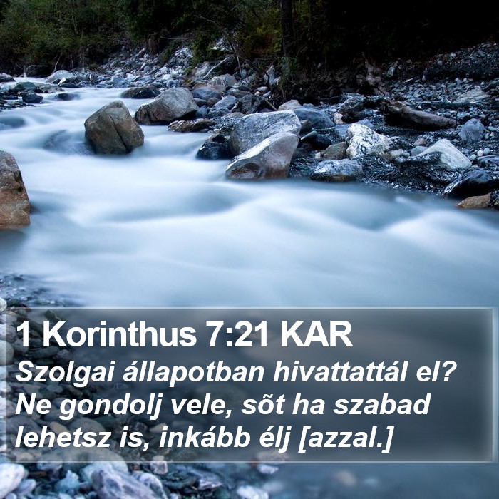 1 Korinthus 7:21 KAR Bible Study