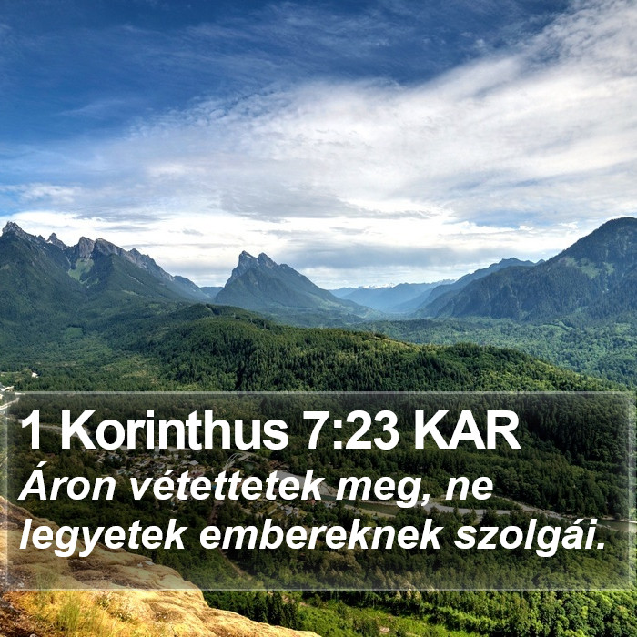 1 Korinthus 7:23 KAR Bible Study