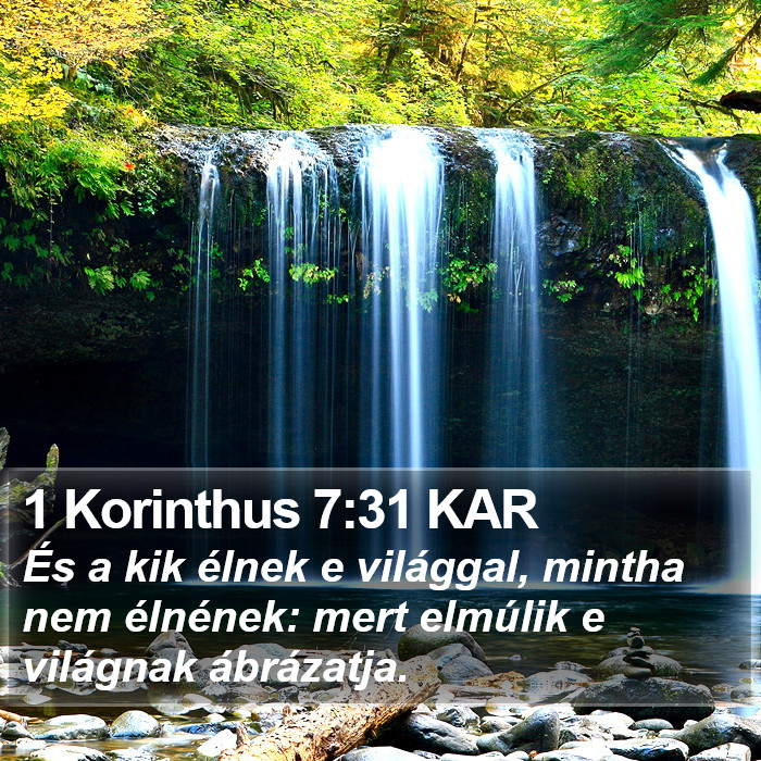 1 Korinthus 7:31 KAR Bible Study