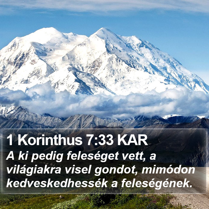 1 Korinthus 7:33 KAR Bible Study