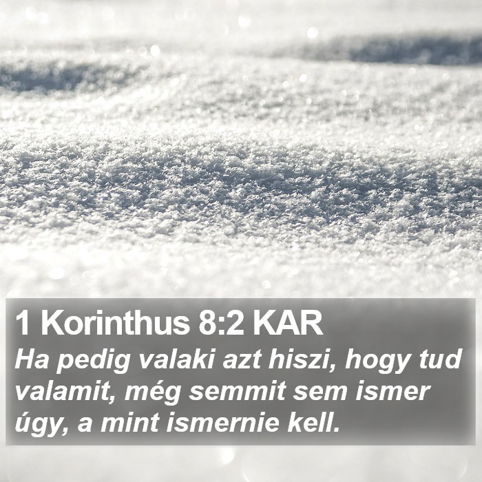 1 Korinthus 8:2 KAR Bible Study