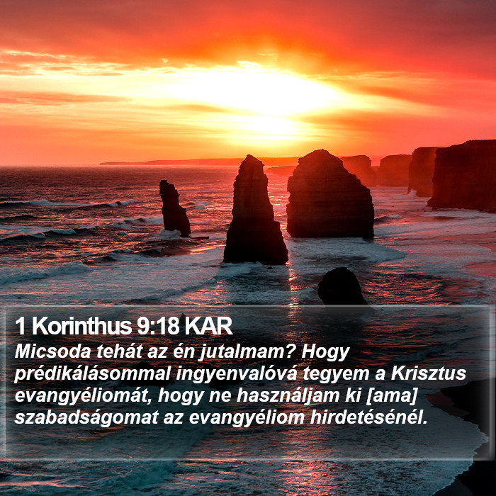 1 Korinthus 9:18 KAR Bible Study