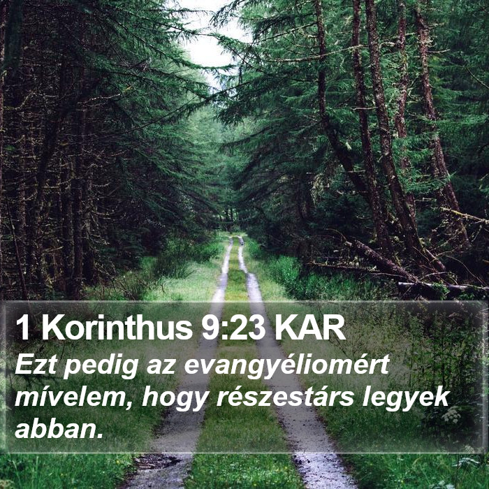 1 Korinthus 9:23 KAR Bible Study