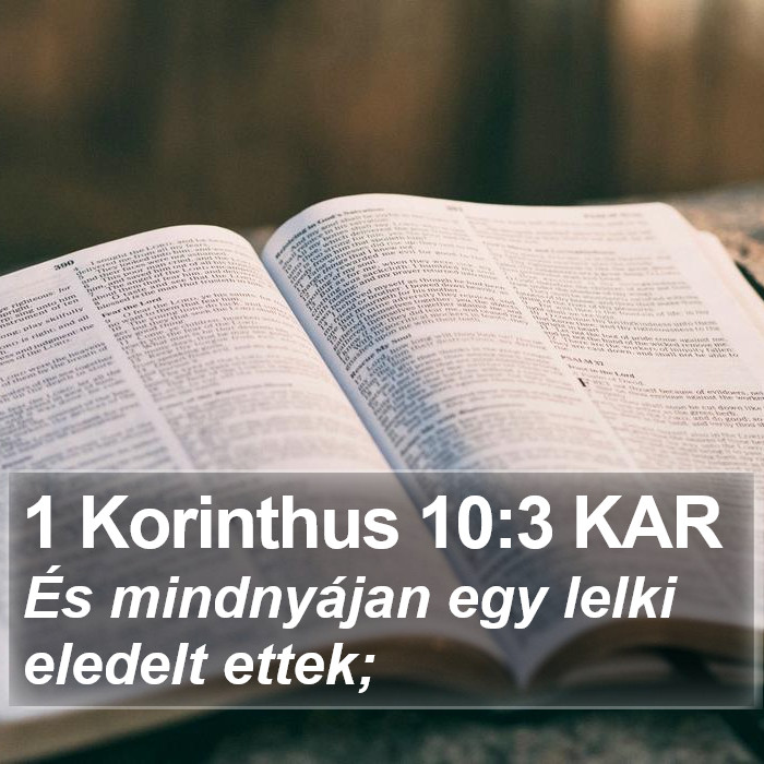1 Korinthus 10:3 KAR Bible Study