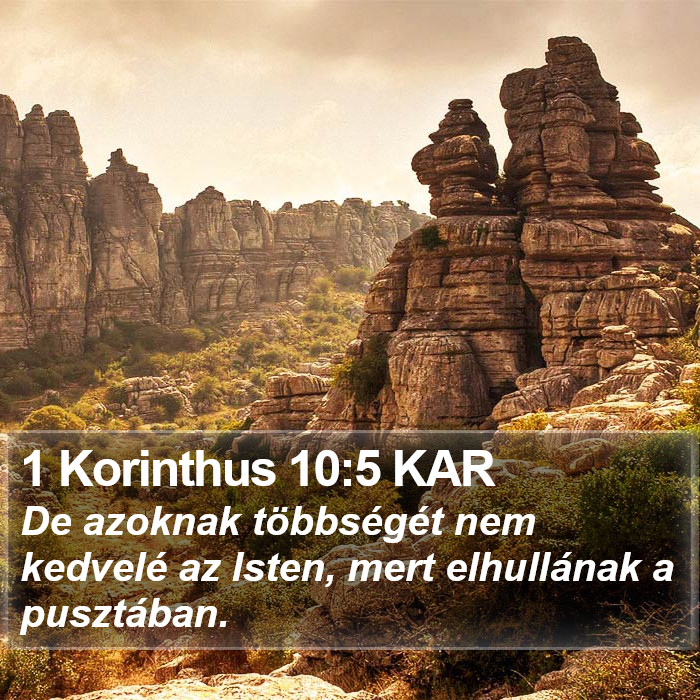 1 Korinthus 10:5 KAR Bible Study