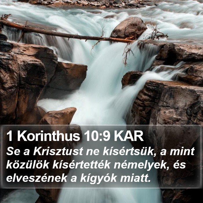 1 Korinthus 10:9 KAR Bible Study
