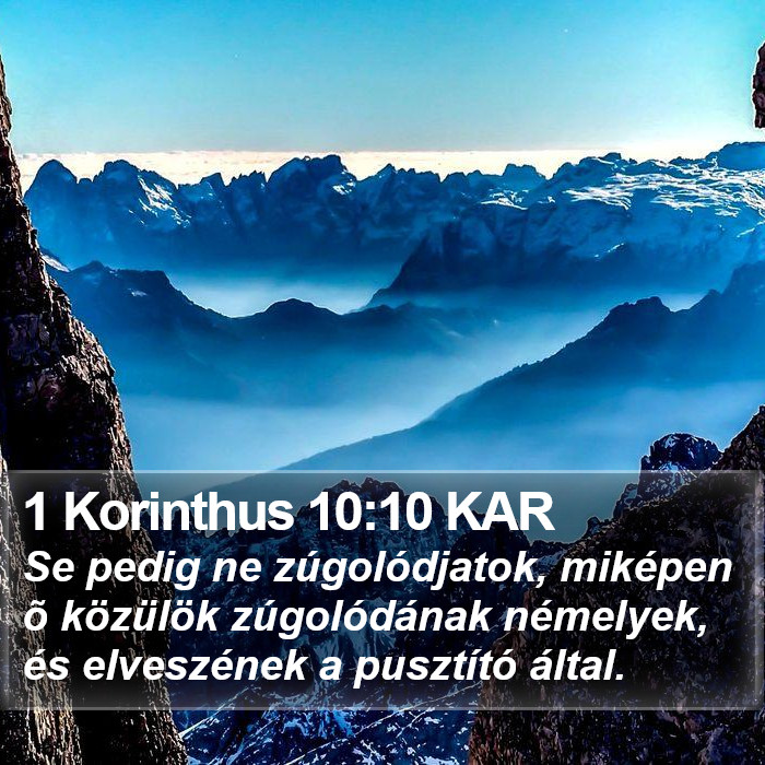 1 Korinthus 10:10 KAR Bible Study