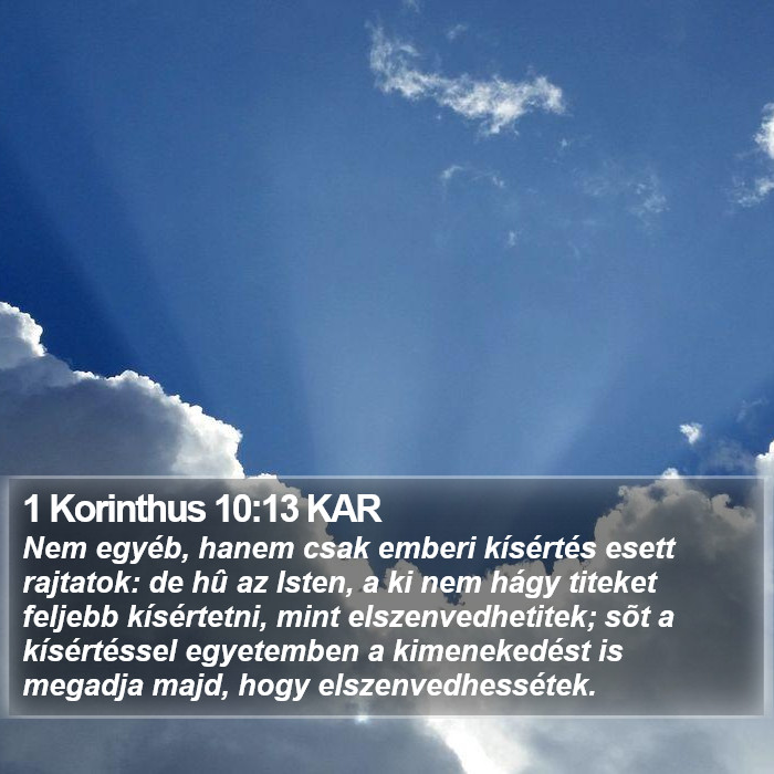 1 Korinthus 10:13 KAR Bible Study