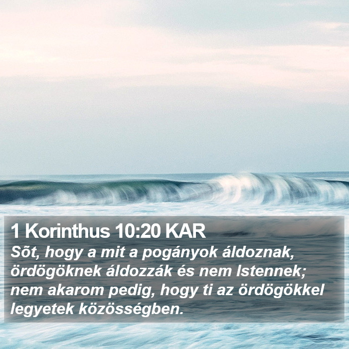 1 Korinthus 10:20 KAR Bible Study