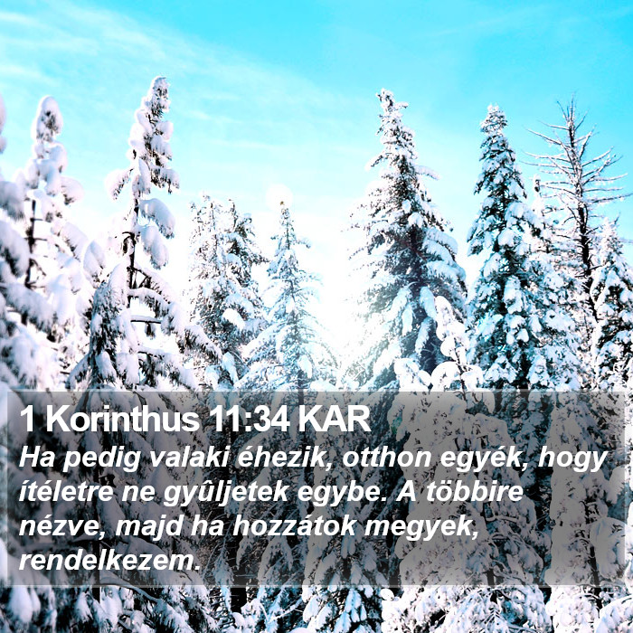1 Korinthus 11:34 KAR Bible Study