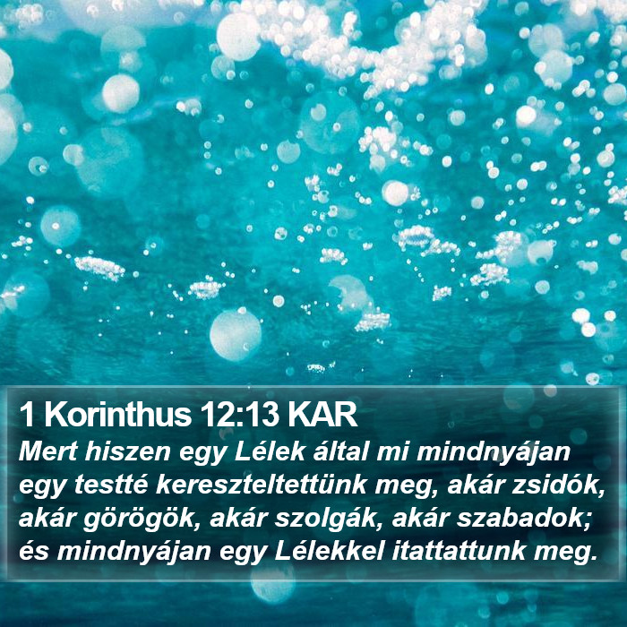 1 Korinthus 12:13 KAR Bible Study