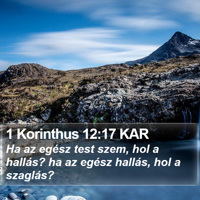 1 Korinthus 12:17 KAR Bible Study