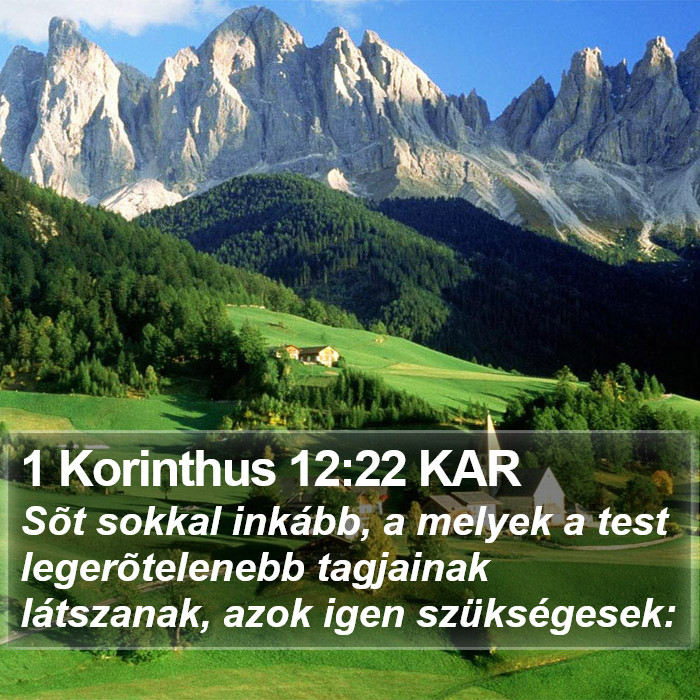 1 Korinthus 12:22 KAR Bible Study