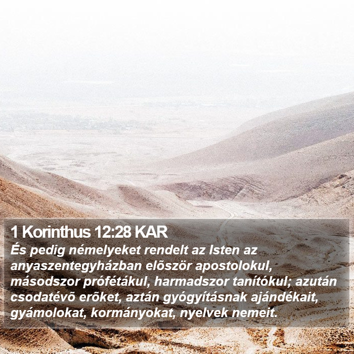 1 Korinthus 12:28 KAR Bible Study