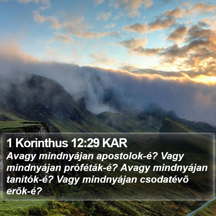 1 Korinthus 12:29 KAR Bible Study