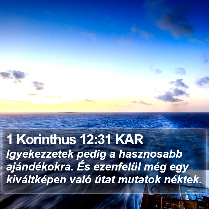 1 Korinthus 12:31 KAR Bible Study