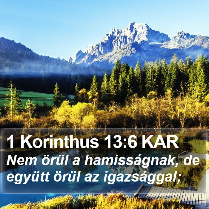 1 Korinthus 13:6 KAR Bible Study