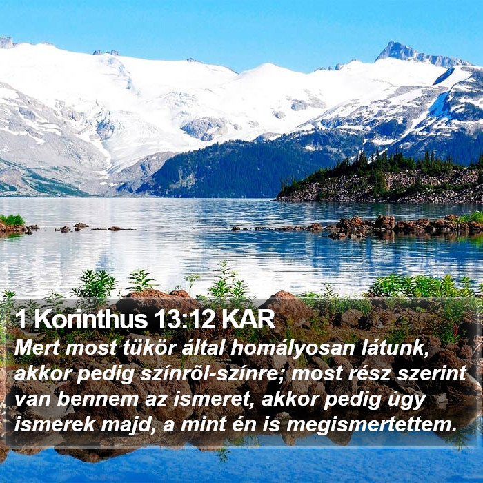 1 Korinthus 13:12 KAR Bible Study