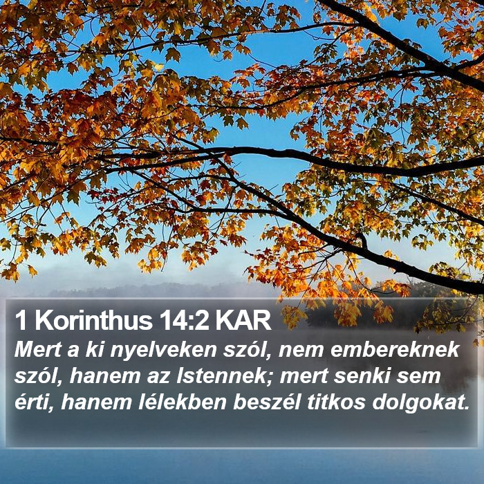 1 Korinthus 14:2 KAR Bible Study