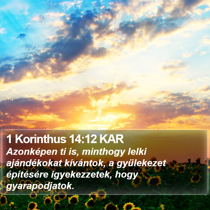 1 Korinthus 14:12 KAR Bible Study