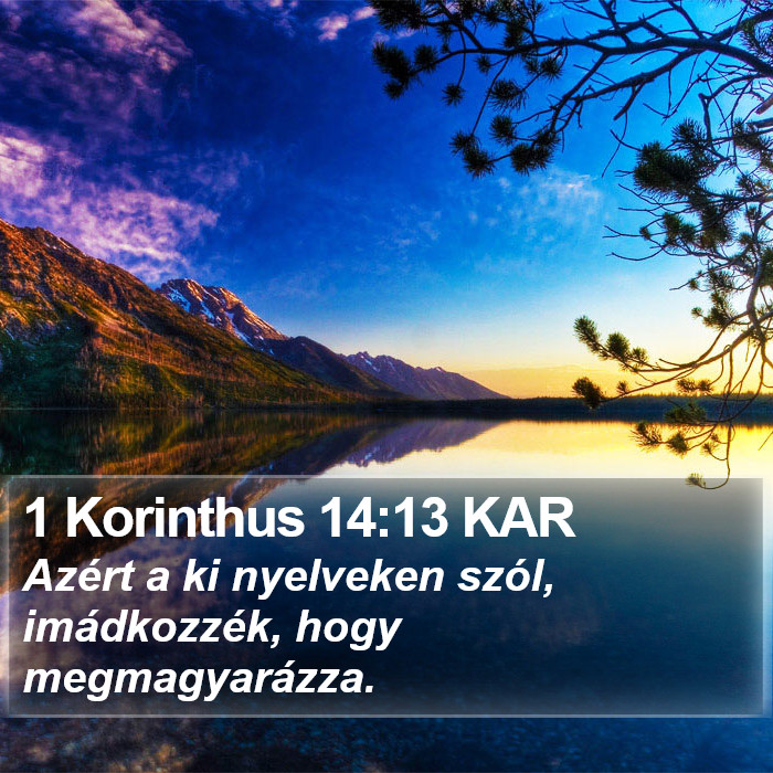 1 Korinthus 14:13 KAR Bible Study