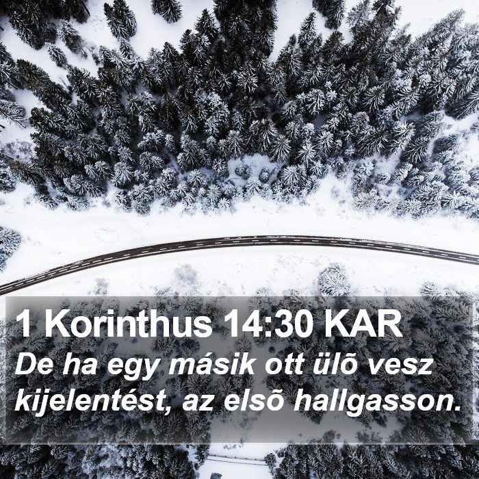 1 Korinthus 14:30 KAR Bible Study