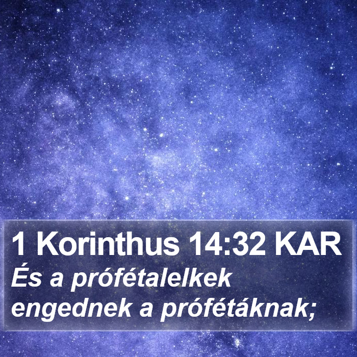 1 Korinthus 14:32 KAR Bible Study