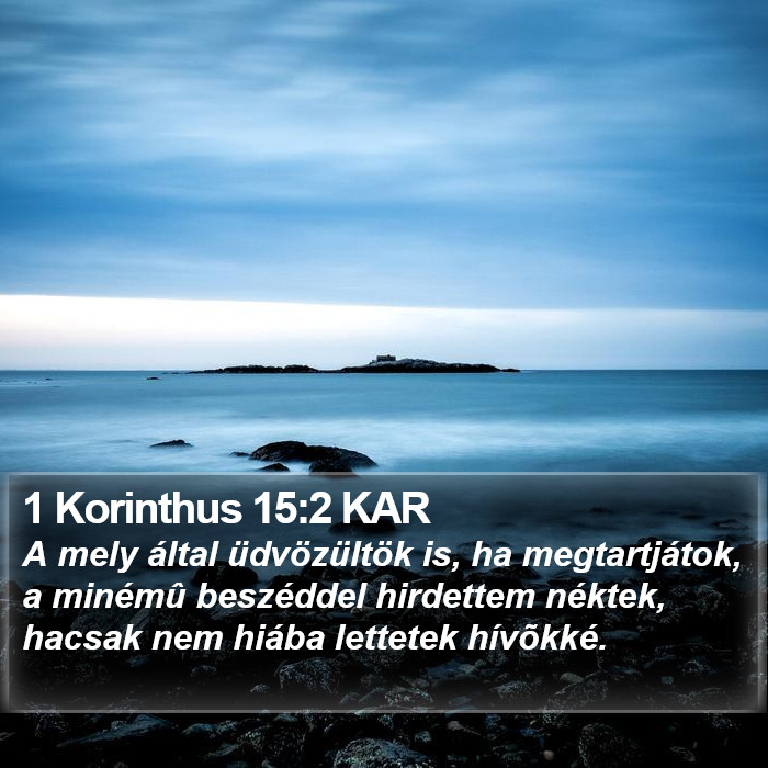 1 Korinthus 15:2 KAR Bible Study