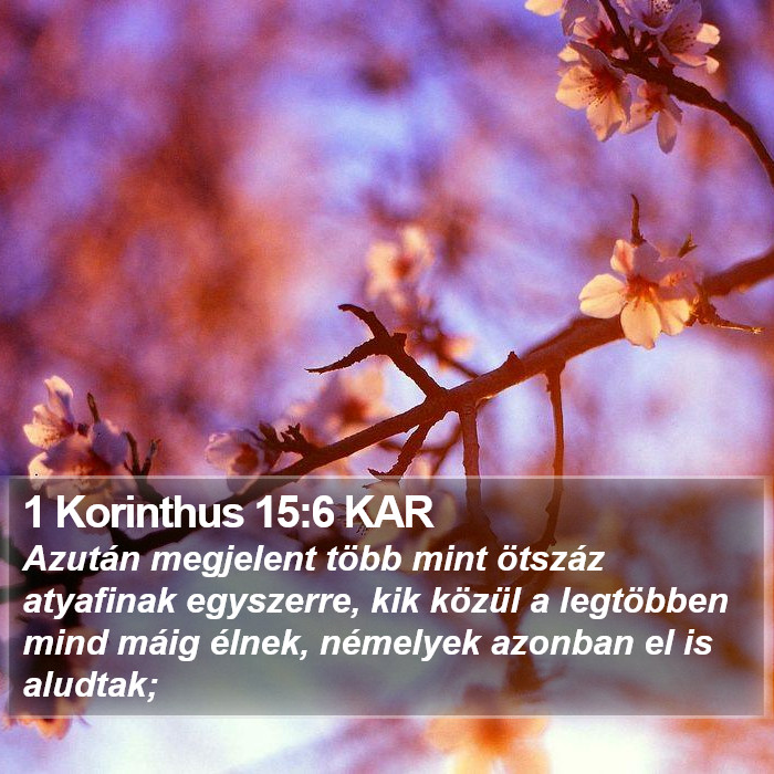 1 Korinthus 15:6 KAR Bible Study