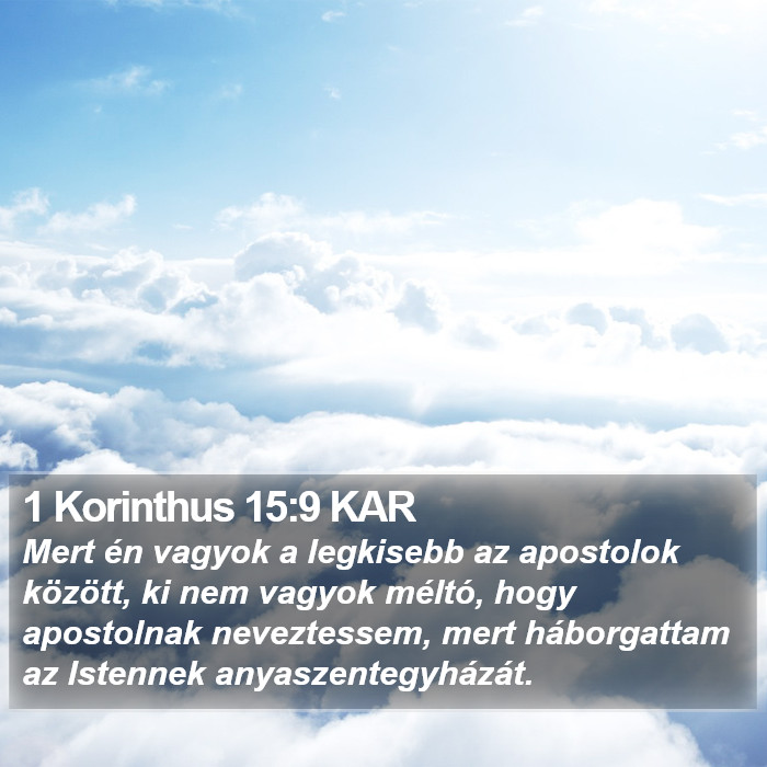 1 Korinthus 15:9 KAR Bible Study