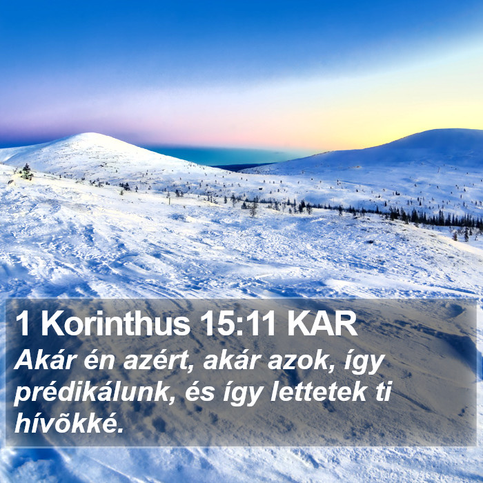 1 Korinthus 15:11 KAR Bible Study