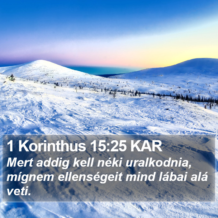 1 Korinthus 15:25 KAR Bible Study