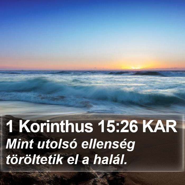 1 Korinthus 15:26 KAR Bible Study