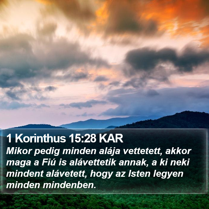 1 Korinthus 15:28 KAR Bible Study