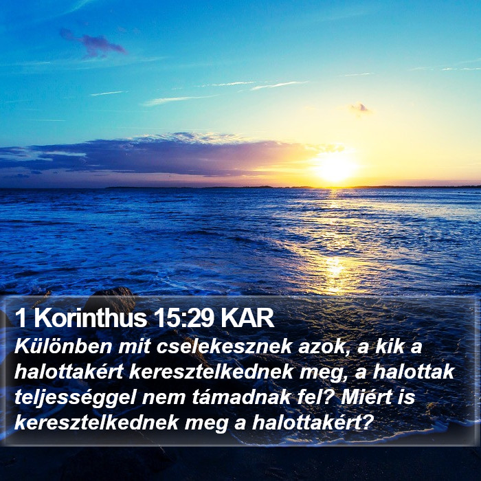 1 Korinthus 15:29 KAR Bible Study
