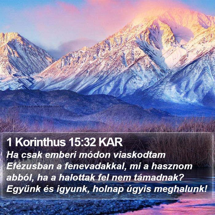 1 Korinthus 15:32 KAR Bible Study