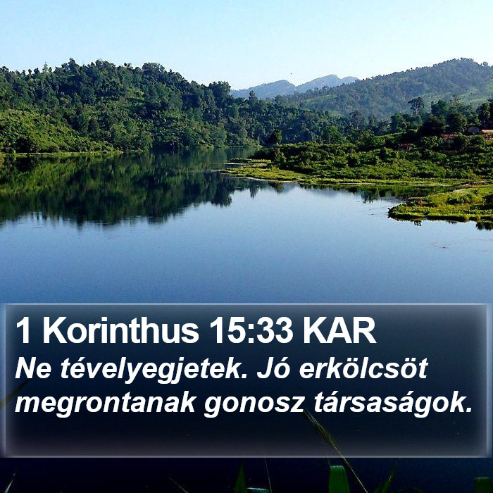 1 Korinthus 15:33 KAR Bible Study
